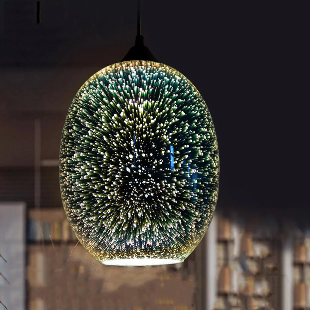 Plafonnier moderne 220V design 3D argenté avec douille E27 ajustable
