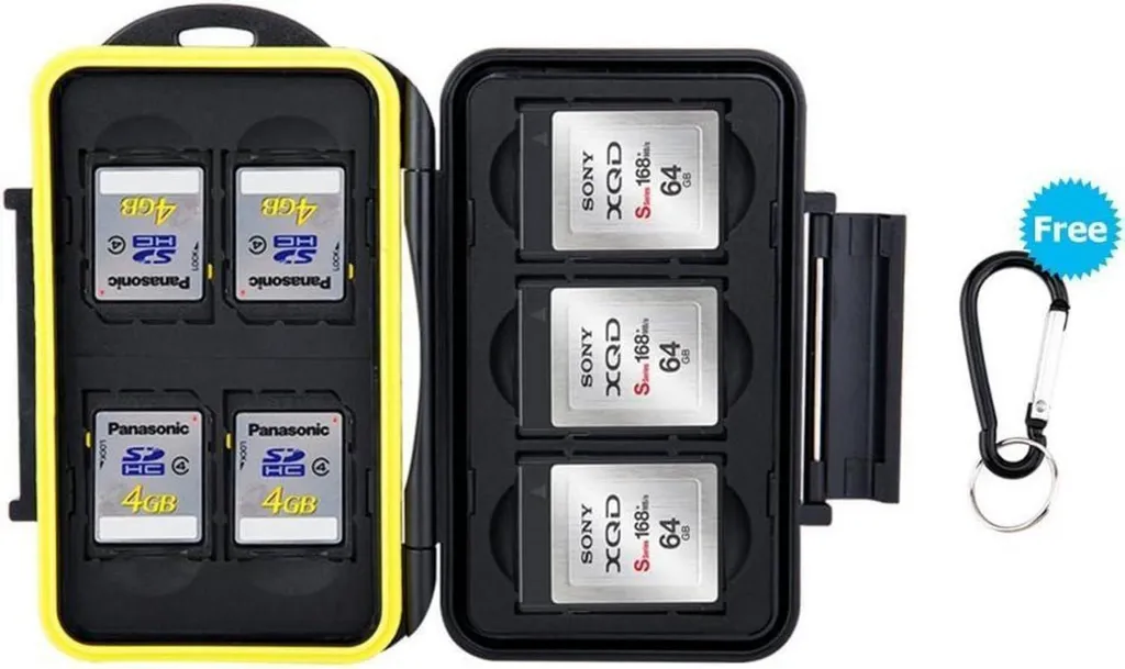 Porta Schede Memoria JJC 7 Slot SD XQD CFexpress B - Rugged & Waterproof