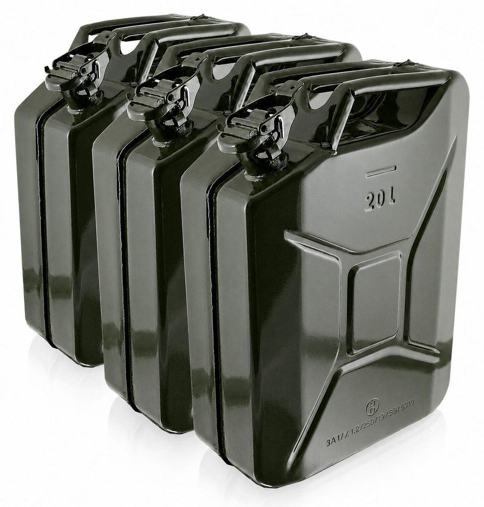 Bituxx 3x Kraftstoffkanister Metall 20 Liter Olive MS-17368 Produktbild  KI-generiertes Bild