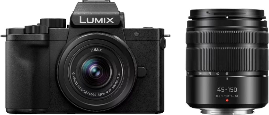 Panasonic Lumix DC-G100D schwarz + H-FS 12-32 + H-FS 45-150 Produktbild 