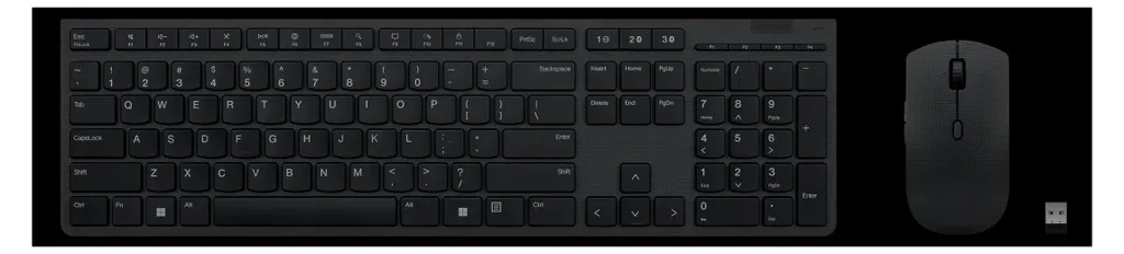 Pack Clavier Souris Lenovo Rechargeable avec Autonomie Longue Durée