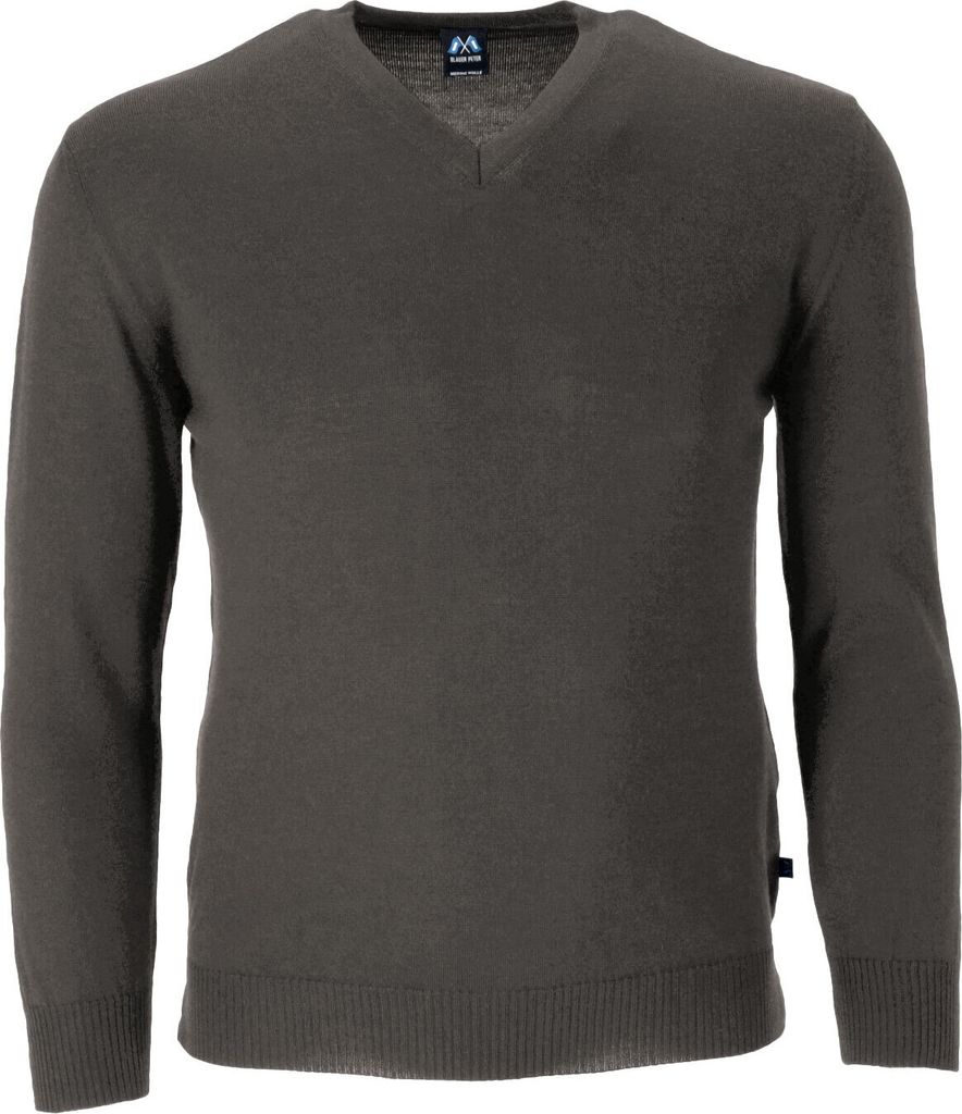 Blauer Peter - leichter Merino-Pullover - Uni - V-Ausschnitt - Langarm - 10 Farben