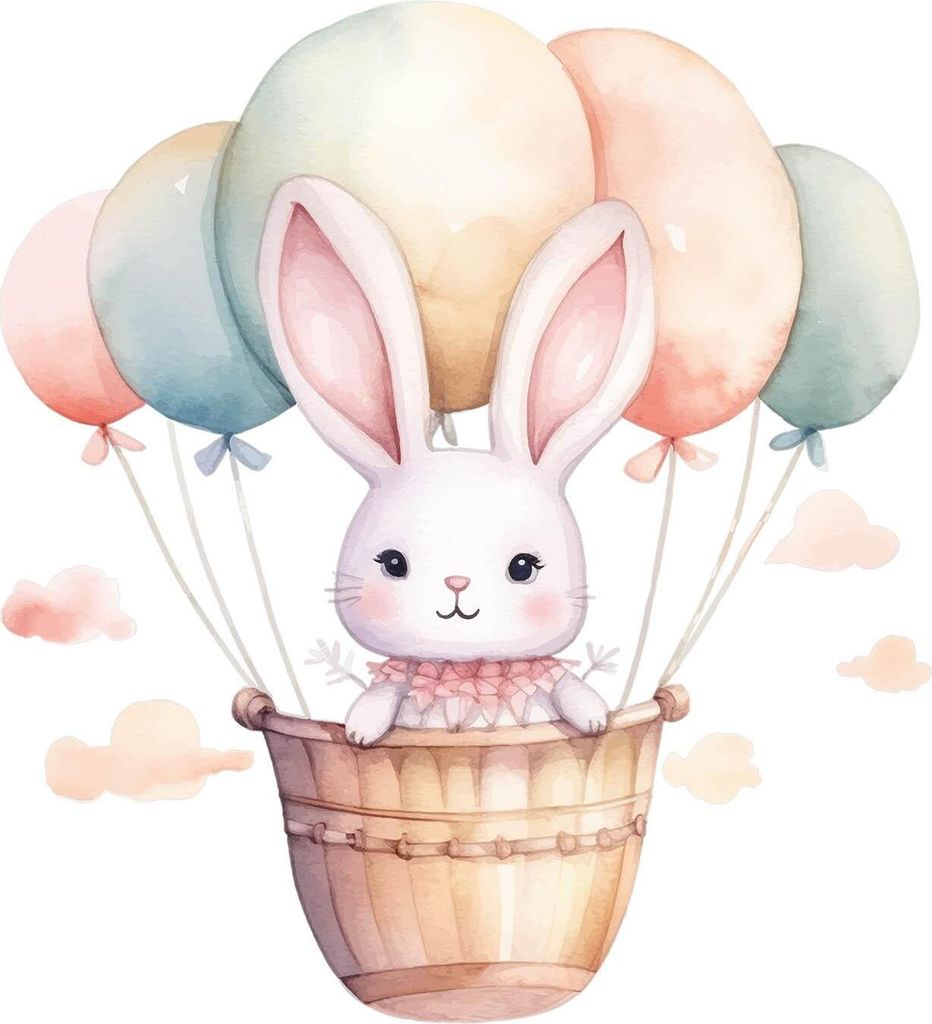 Flug am Himmel– Wanddekor Kinderzimmer – Selbstklebende Wandsticker – Motivtapeten Set – Wandgestaltung – Wandbilder Kinder – 100x105 cm