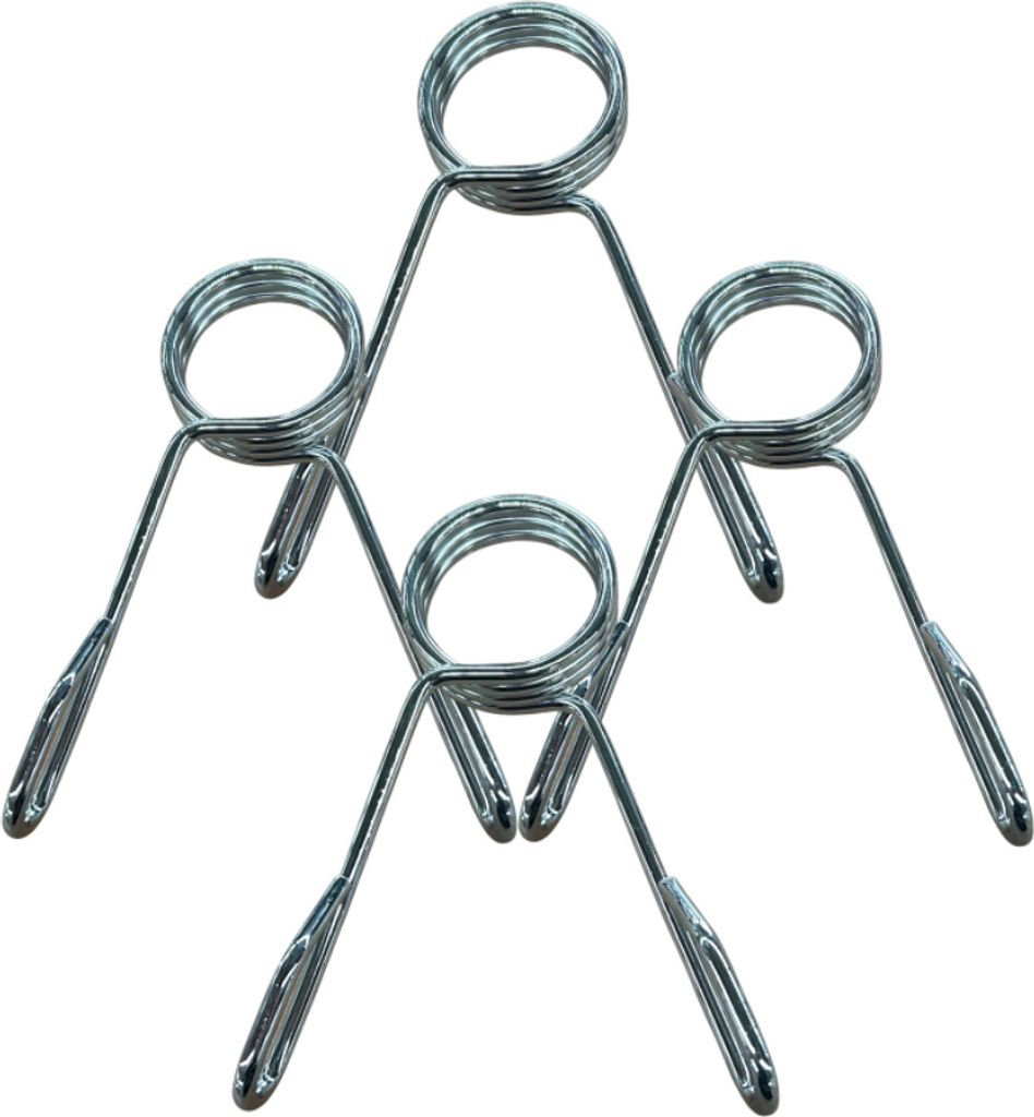 wuuhoo Federverschlüsse Clippy für Hantelstangen im 4er-Set, 30mm-50mm, Federclip, Paar aus 4