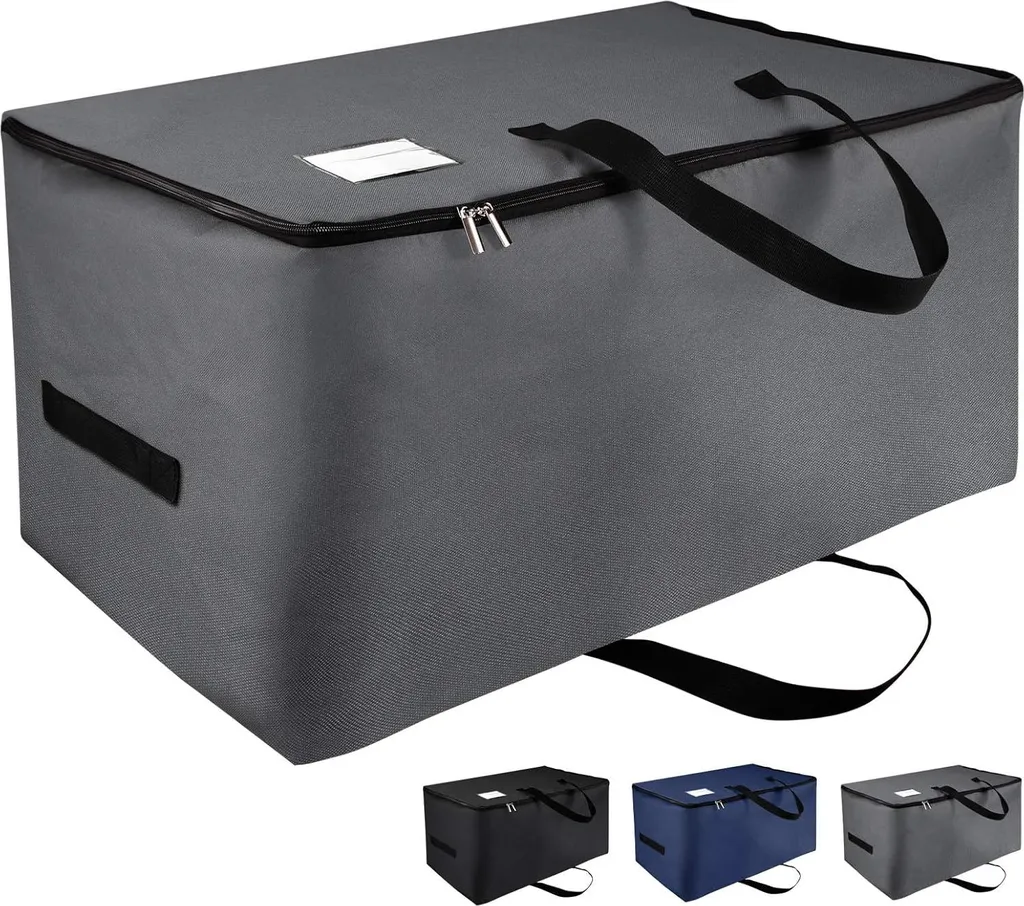 Sac de rangement sous le lit ultra grand format 70x42x35 cm Gris foncé
