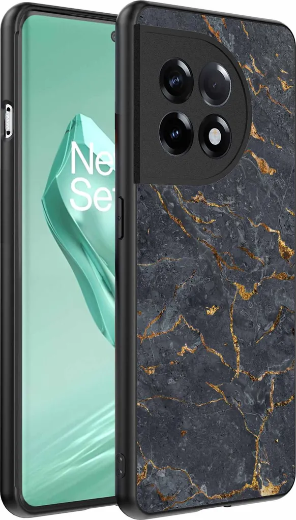 HONLEN Custodia per OnePlus 12R / OnePlus Ace 3 (6.78 Inches) Cover per Telefono Aziendale con Retro in Pelle, Kevlar