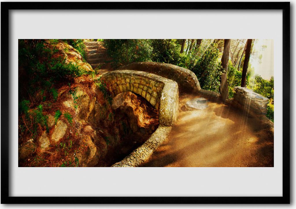 Bild 100x70 MDF-Rahmen Wandkunst Die meisten Bäume Architektur