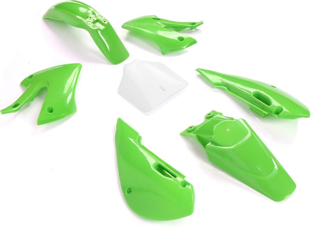 Motorrad Kotflügel Verkleidung Tankdeckel Kit Ersatz für KLX110 KX65 DRZ110 RM65Green