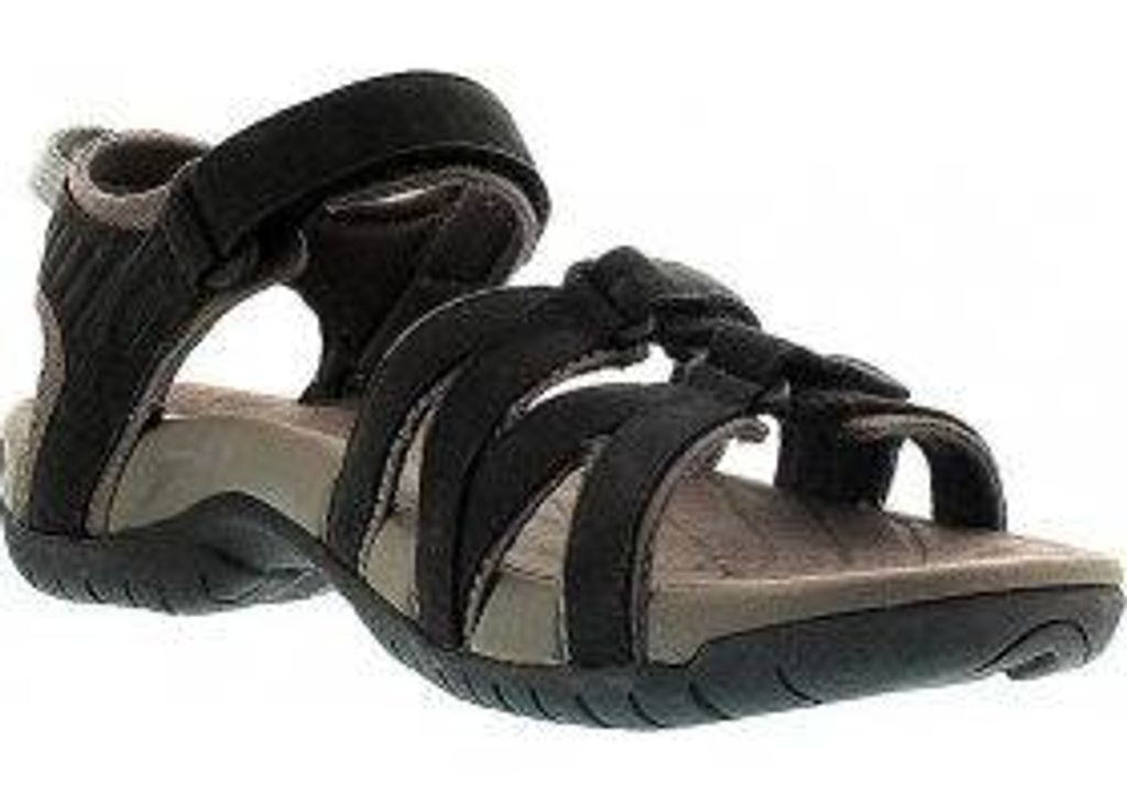 Teva Tirra Leather 4177 BLK US 7.5; Schwarze Sandalen