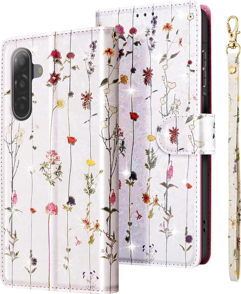 Cover Portafoglio Avizar Samsung A17 Bianco | Protezione 360 e Stand