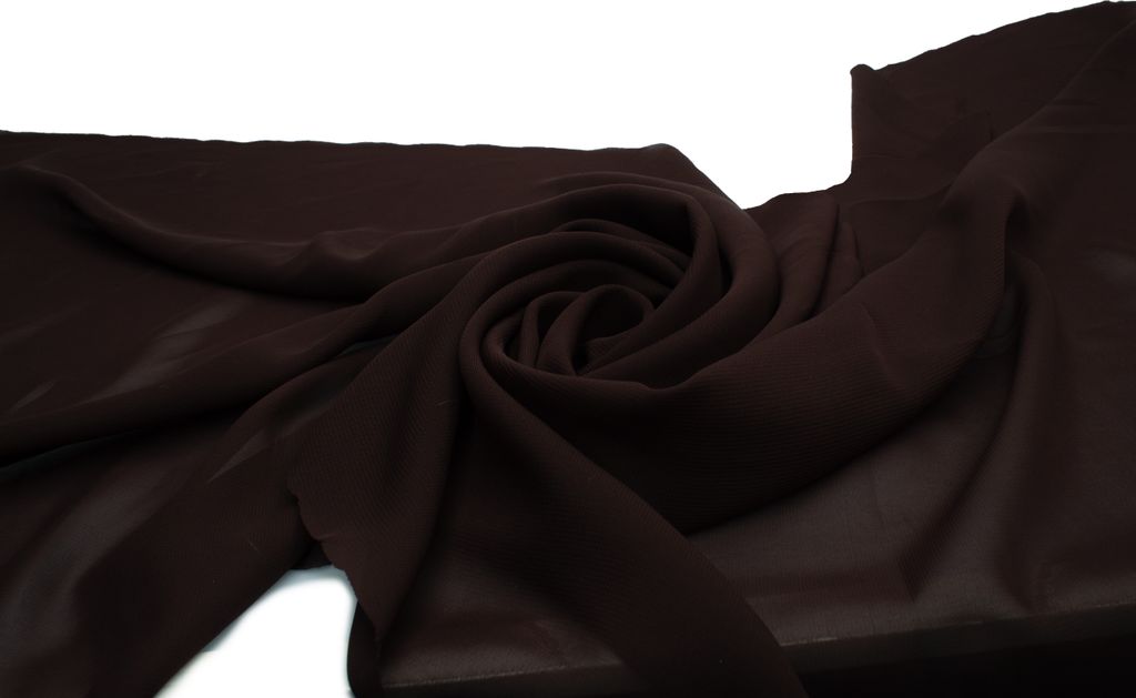 Glatter Chiffon, Voile-Stoff, Dunkelbraun, 50 x 150 cm Produktbild 