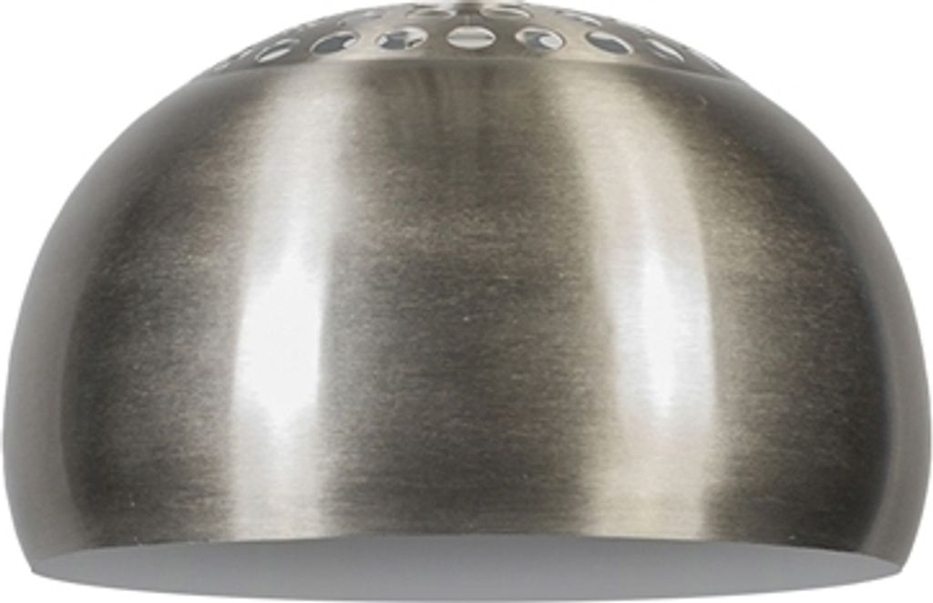QAZQA Modern,Retro Stahl Runder Lampenschirm aus Stahl I Silber I nickel matt für Bogenlampe XXL , Kugelförmig Geeignet für Hängelampe