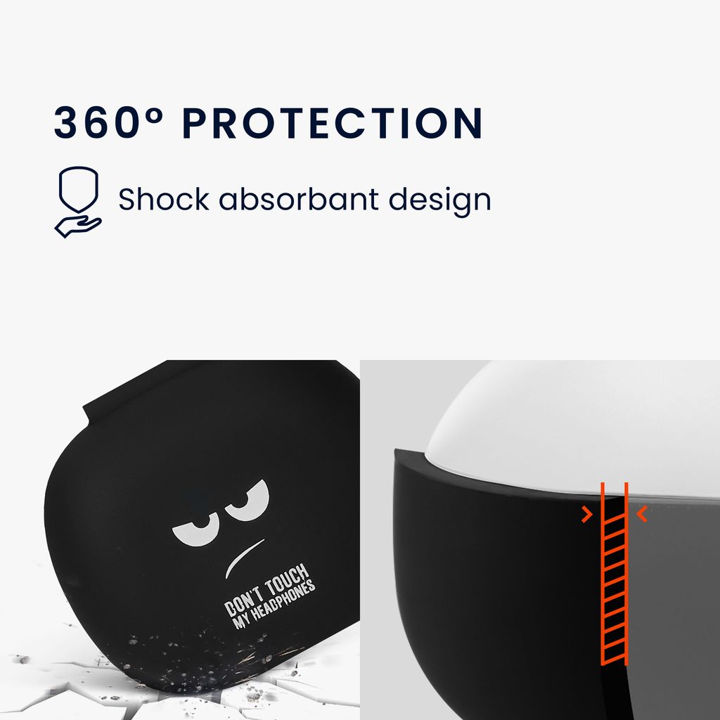 Kwnobile Hülle Für Anker Soundcore Life P3 – Silikon Case Mit Schlüsselring & Ladeöffnung In Schwarz/Weiß