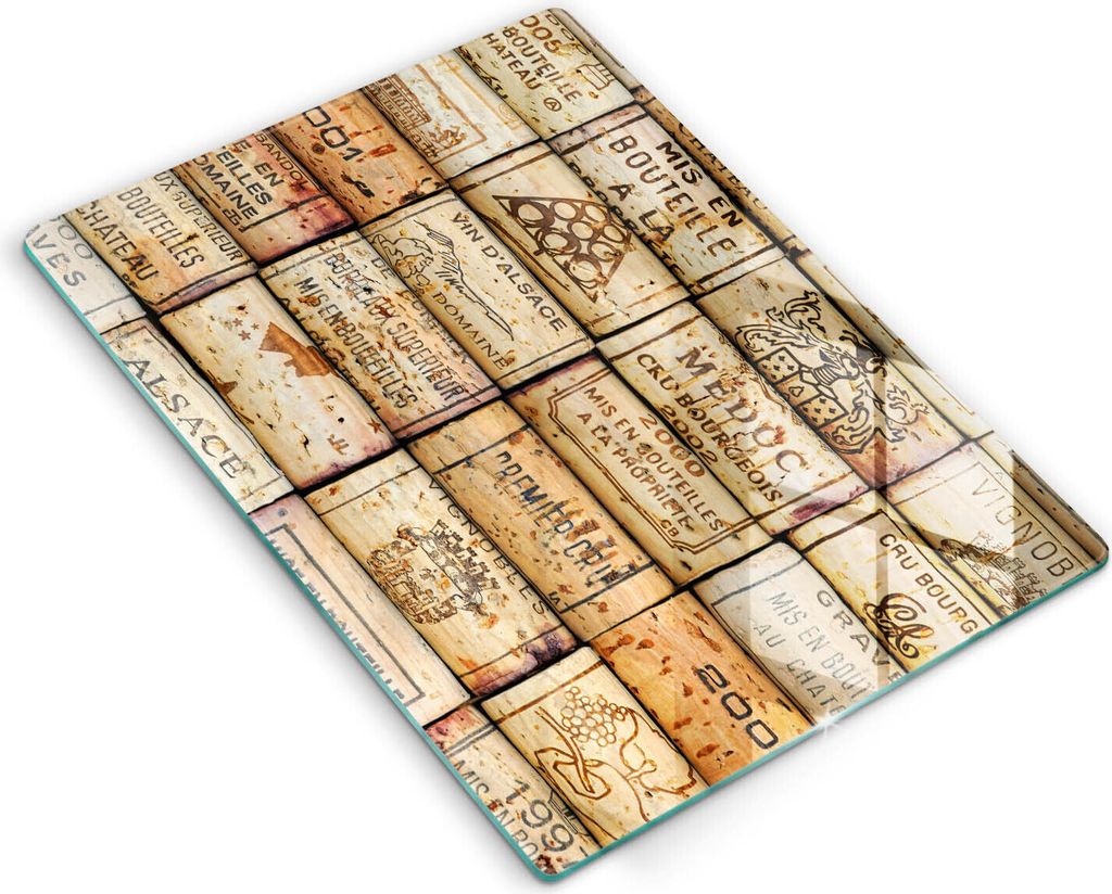 Glasschneideplatte - Herdabdeckplatte - 40x52 cm - Schneidebrett - Spritzschutz - Alte Weinstaus