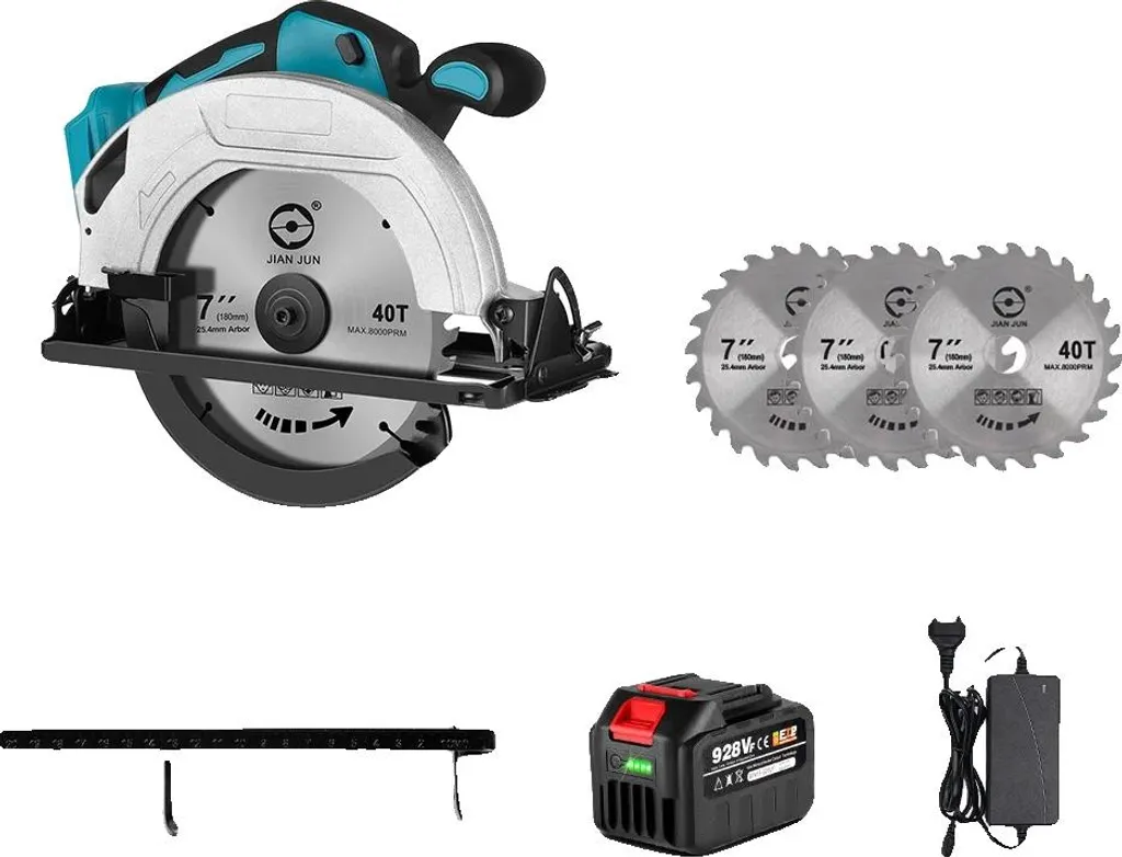Scie circulaire pour bois lame 185 mm moteur brushless et batterie 928VF