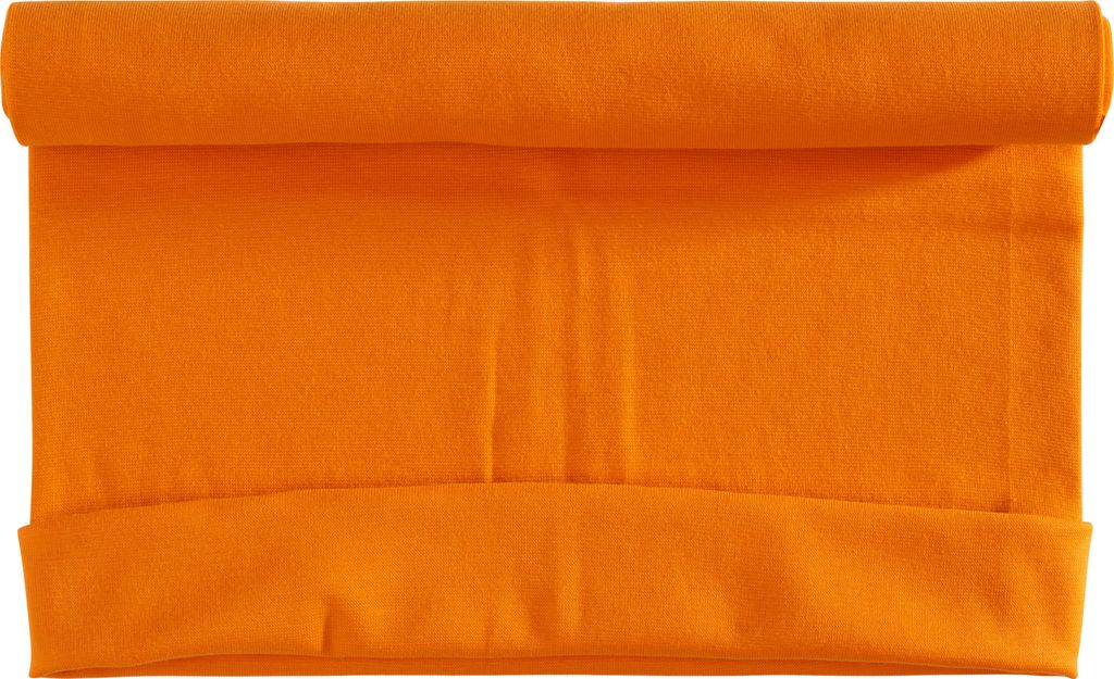 Bündchenstoff 1x1 Rippe "Uni", Schlauchbreite ca. 35 cm, Meterware Orange