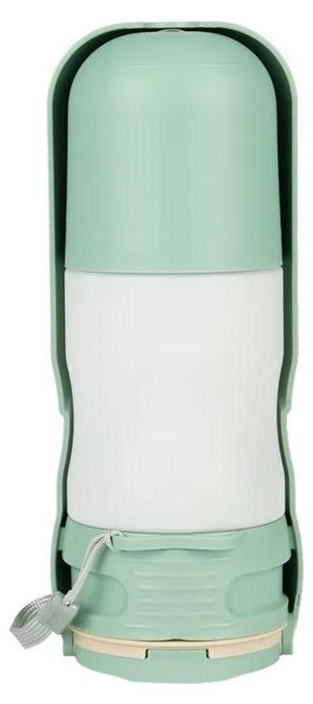 Hundetrinkflasche - Tragbar 350 ml - LED-Licht - Faltbarer Napf - Auslaufsicher - Filter - Einhandbedienung - Grün