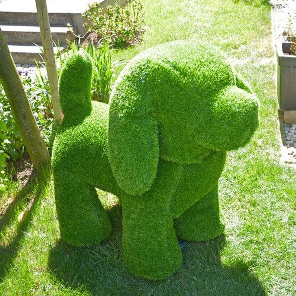 AniPlants Kunstrasen Hund stehend – Gartendeko Tierfigur 91 cm