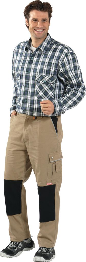 Planam Bundhose Canvas 320 Gr. 50 khaki/schwarz Produktbild 
