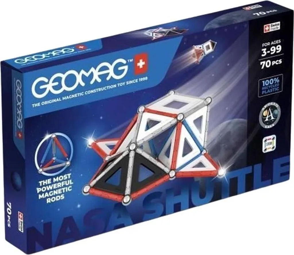 Jeu éducatif Geomag NASA Shuttle 70 pièces pour stimuler la créativité STEM