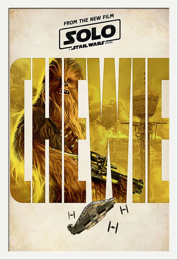 Cornice Bianca Shinsuke + Poster Chewbacca Star Wars 61x91.5 cm