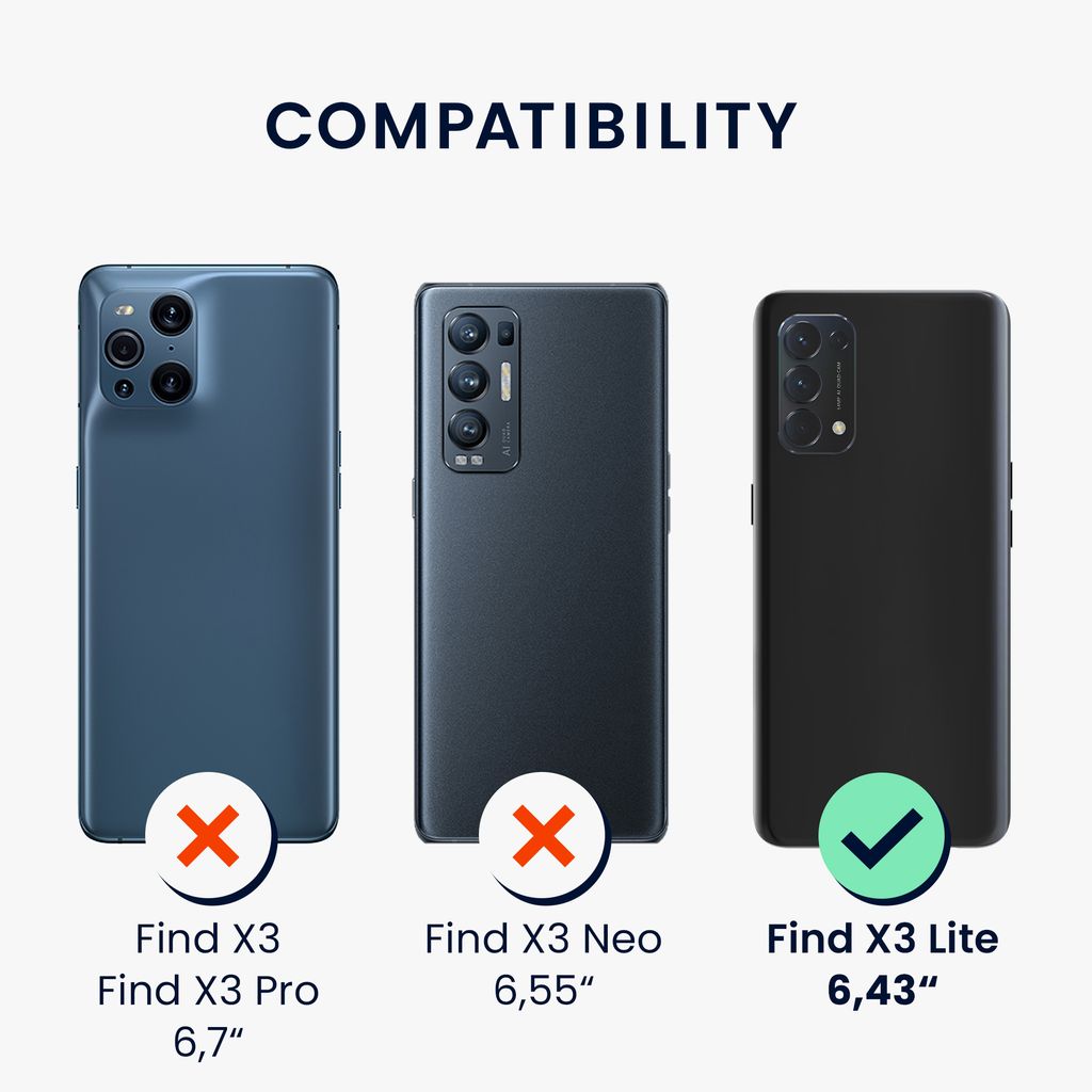 Kwmobile Handyhülle Mit Umhängekette Für Oppo Find X3 Lite – Schwarze Silikonhülle & Kordel