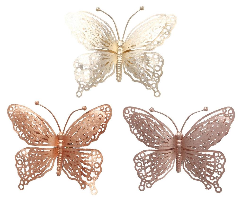 Boltze Home Schmetterling auf Clip 15x4cm