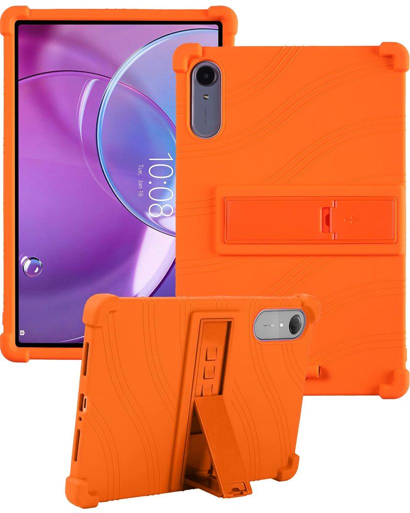 Tablet Hülle für Lenovo Idea Tab Pro Gen 2 13,0" 2026, Stoßfeste Weiches Silikon Schutzhülle mit Standfunktion Orange
