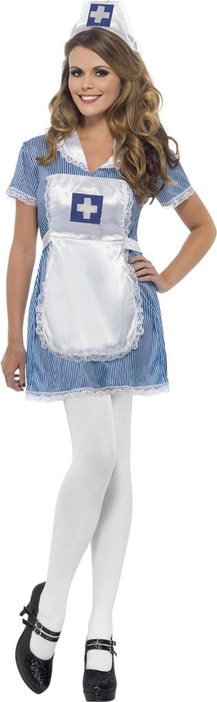 Smiffys - "Naughty" Kostüm Set für Damen SM1010 (S) (Blau/Weiß)