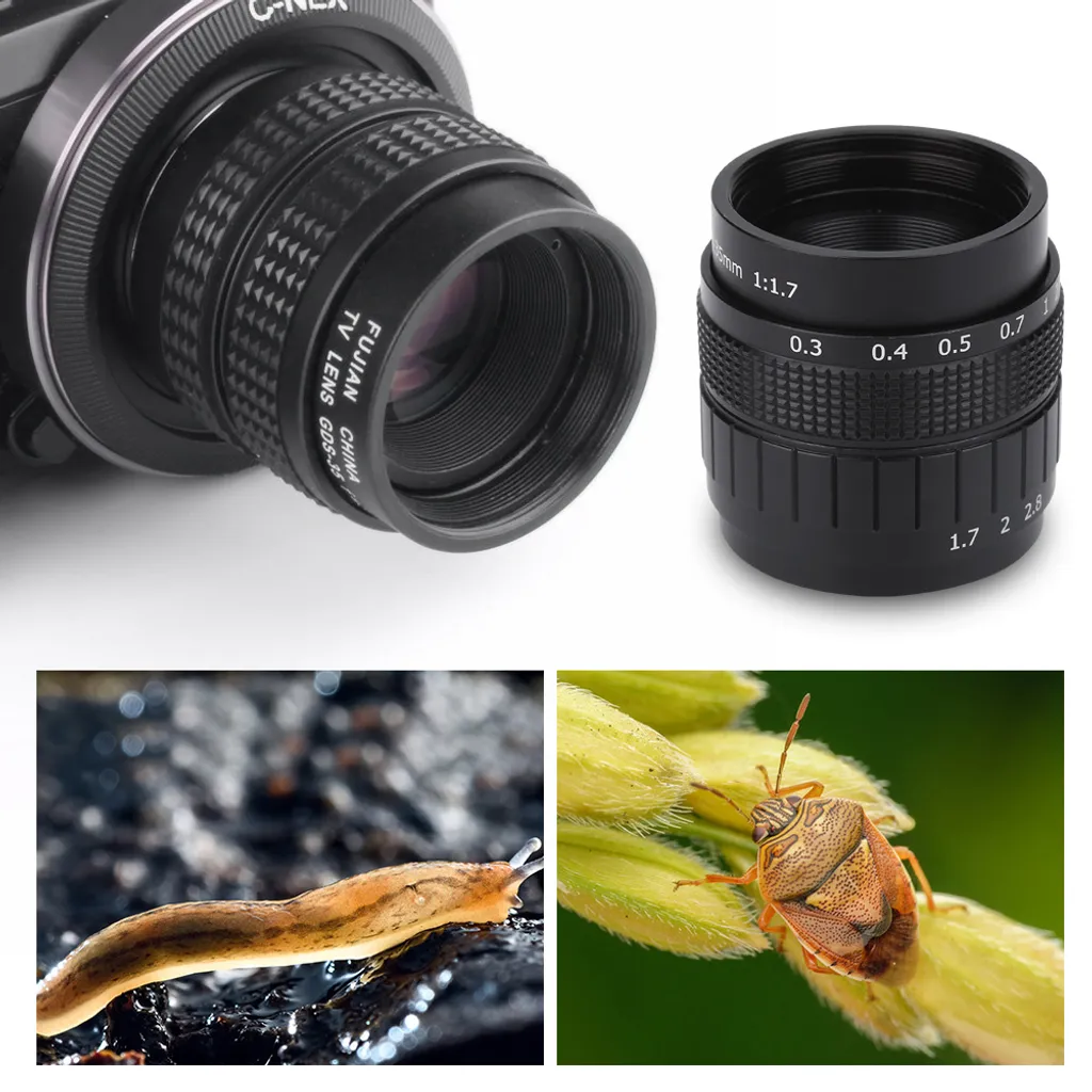 Objectif de caméra 35mm anti-flou pour vision nocturne circuit fermé