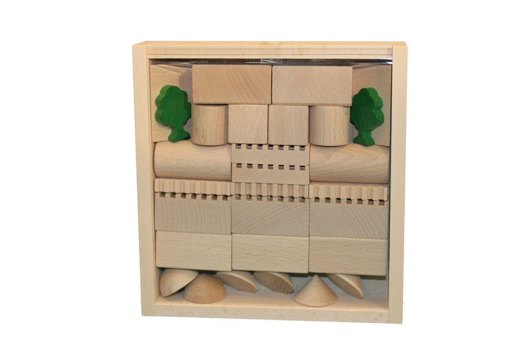 Holzspielzeug Architekturbaukasten Nr. 2 BxHxT 19,5x20,5x4,5cm NEU