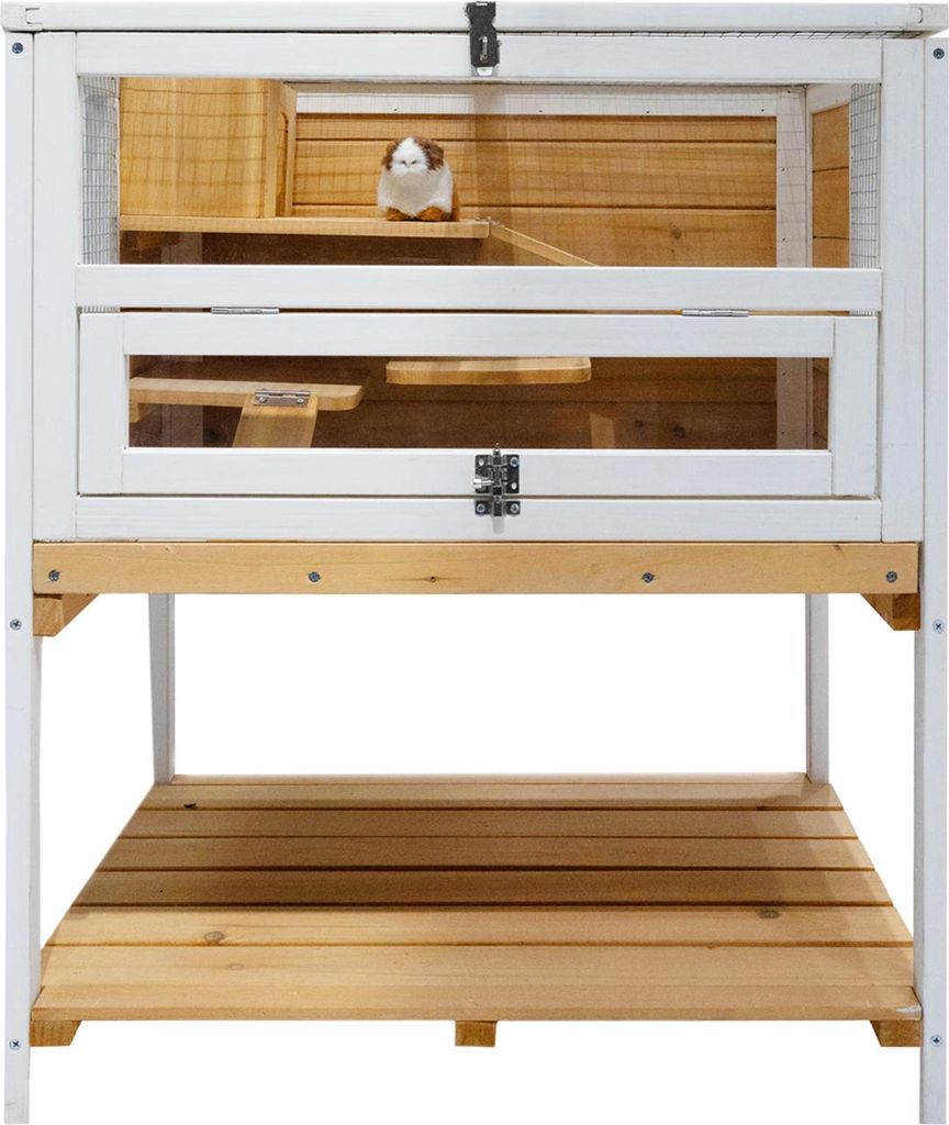Hamsterkäfig Gino Deluxe aus Holz mit 3 Ebenen, Produktbild 