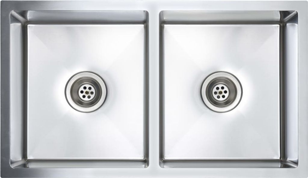 vidaXL Évier de cuisine fait main en acier inoxydable Image du produit 