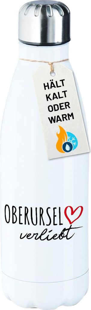 Huuraa Trinkflasche Oberursel (Taunus) verliebt 500ml White Edelstahl Wasserflasche Trinkflasche Geschenkidee