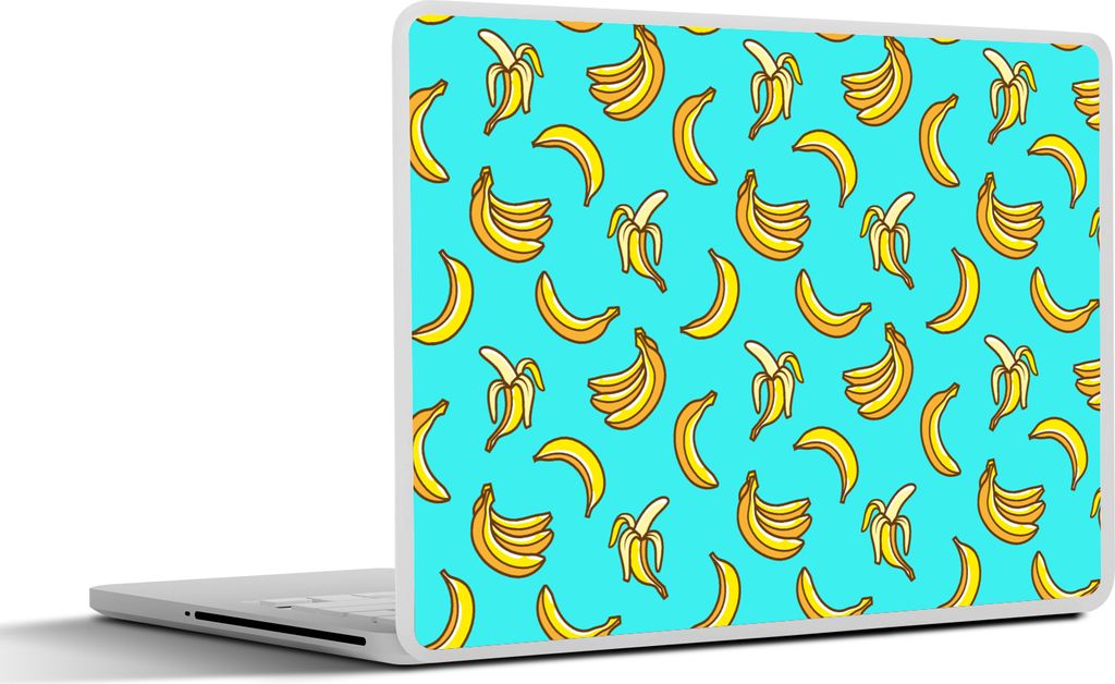 MuchoWow Laptop Aufkleber Sticker Cover Design - Banane - Frucht - Muster 32.5x23.5 cm - Sticker für Laptop - Selbstklebend