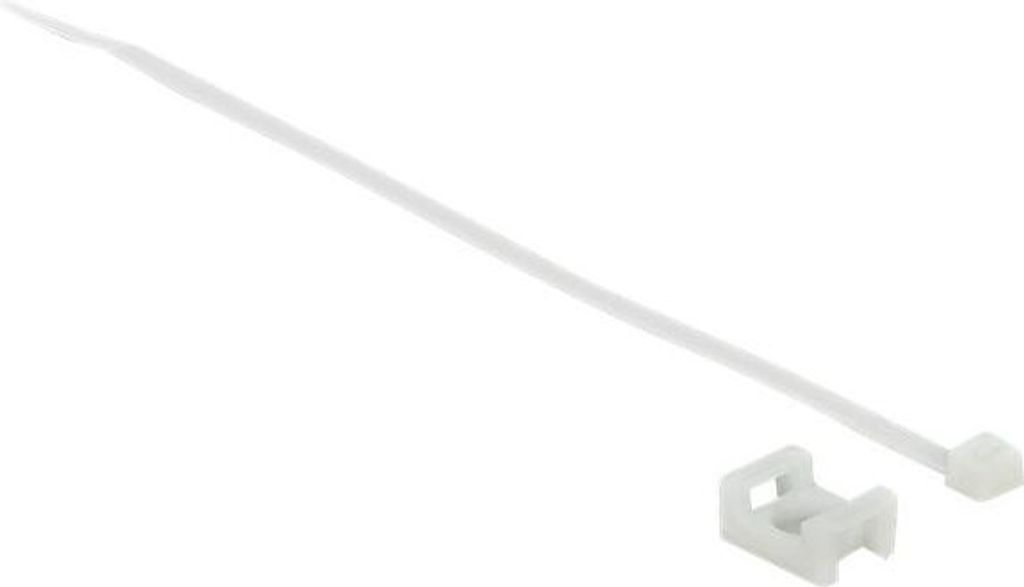 DeLOCK 18883, Leiter-Kabelbinder, Nylon, Weiß, -20 - 65 °C, 200 mm, 3,6 mm