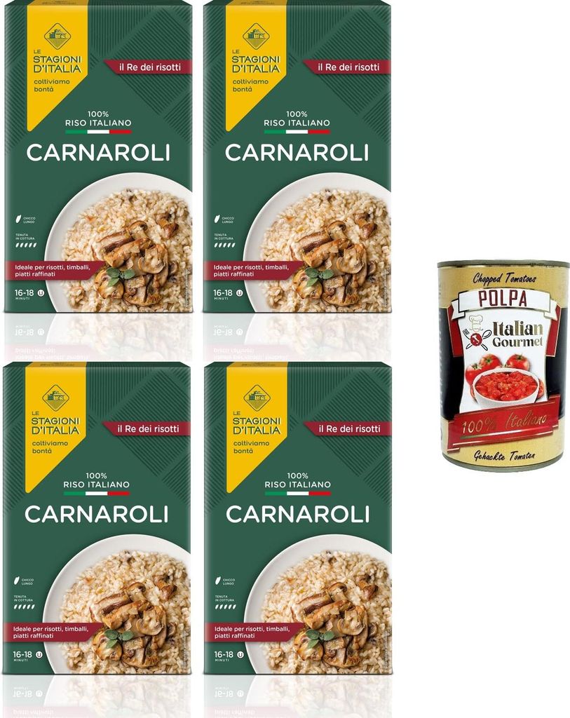 Le Stagioni D'Italia Riso Carnaroli Reis 4x1kg + Italian Produktbild 