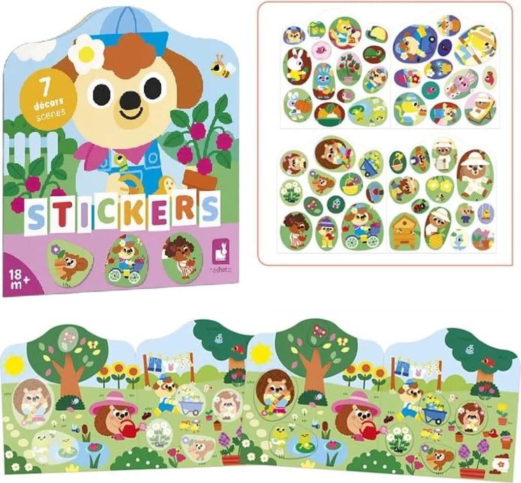 Cahier stickers Jardin Der Garten : autocollants repositionnables