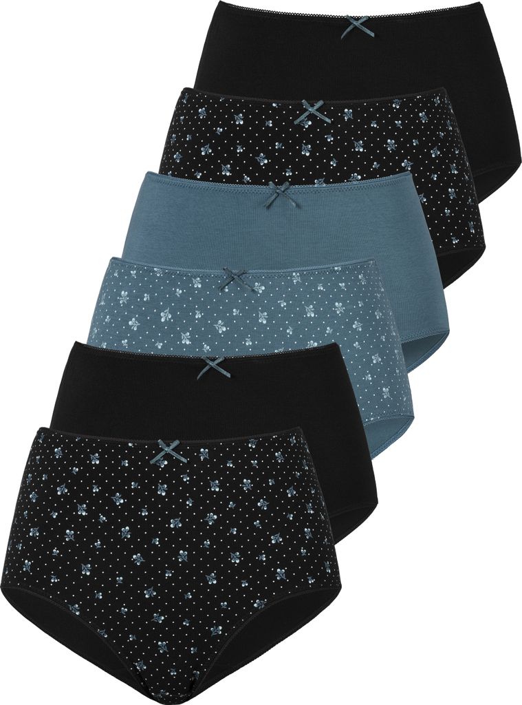 PETITE FLEUR Taillenslip schwarz, petrol Größe 36/38