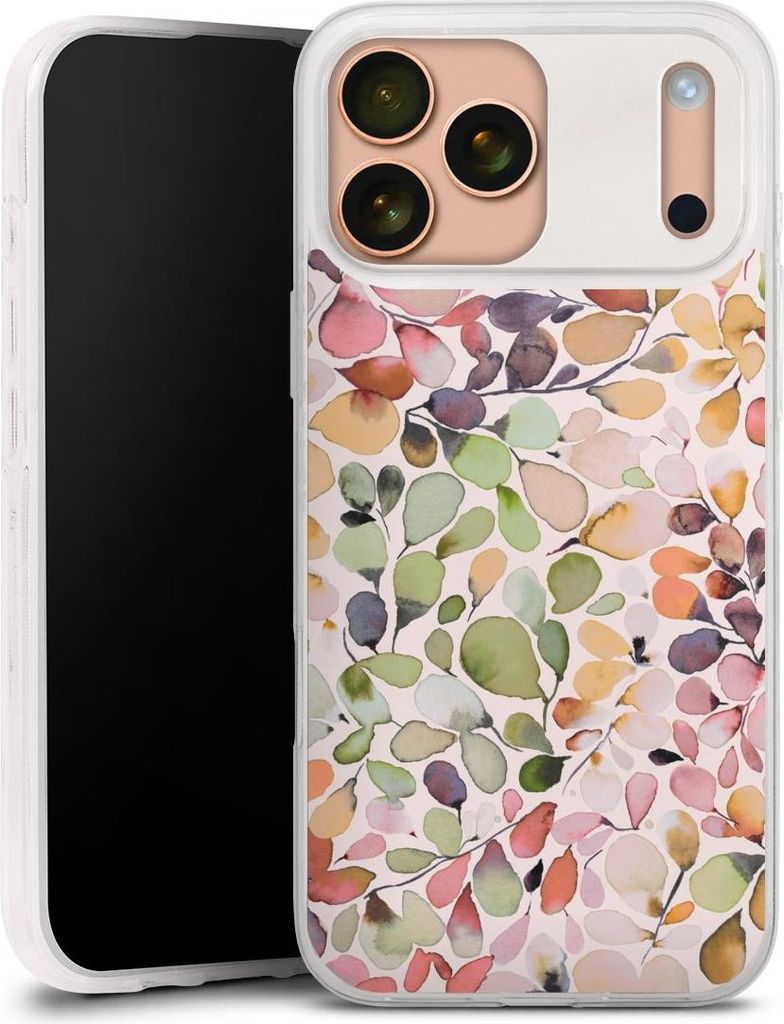 DeinDesign Slim Hülle für Apple iPhone 17 Pro Max Silikon Case Ultra Dünn Handyhülle Muster Pattern Eukalyptus