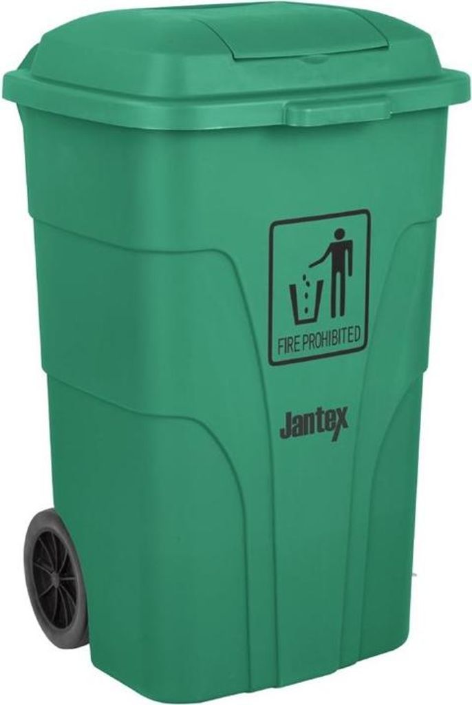 Jantex 120Ltr Mülltonne mit Fußpedal Grün