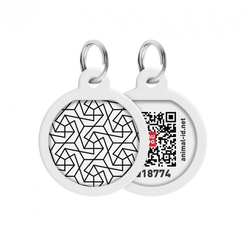 Pet ID Tag für Hund Katze mit QR Passport Global Suchsystem von verlorenen Haustieren Digital ID Hund Tag Water Lelies