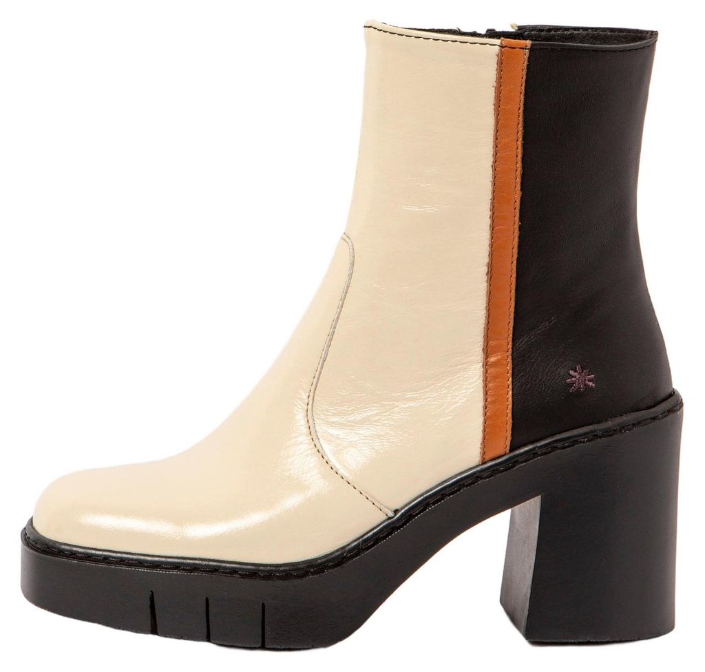 Art Stiefeletten mit Absatz Damen 1974 NAPPA CREAM-BLACK/BERNA Bunt