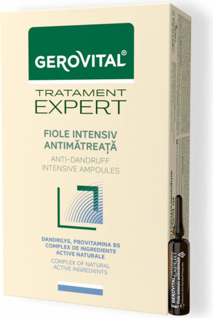 Gerovital Anti-Schuppen Ampullen 10x10 ml Intensivbehandlung für trockene & fettige Kopfhaut, gegen Schuppen