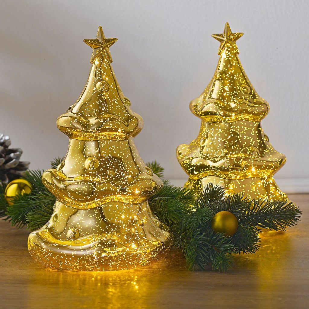 Tischleuchte in Tannenform Weihnachtsbaum Tannenbaum leuchtend Dekoration