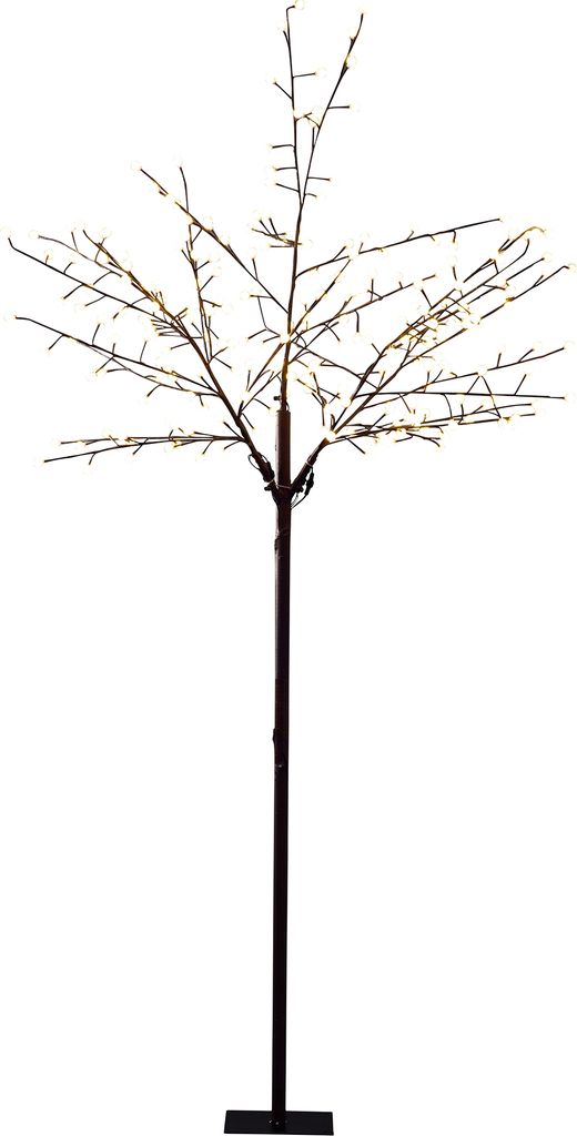 Konstsmide - LED Lichterbaum, braun, große runde Dioden, 240 warm weiße Dioden, 24V Außentrafo, braunes Kabel ; 3385-600