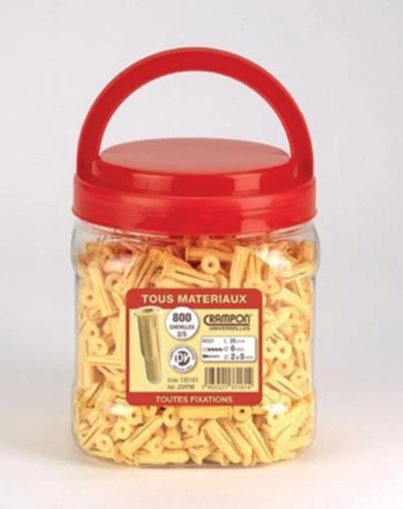 Finis les trous ratés avec 800 chevilles VINMER 6mm crampons anti-rotation