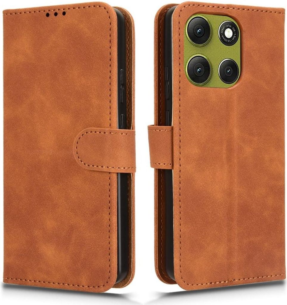 Motorola Moto G86 Power Hülle - Coverup Klapphülle - Braun