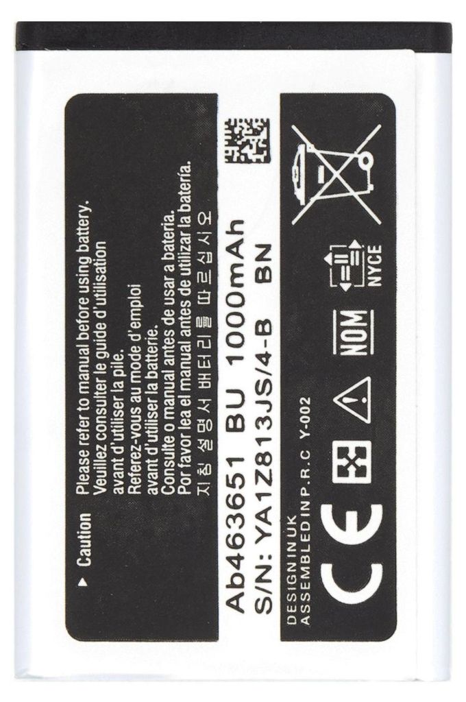 Batería Samsung AB463651BE de iones de litio, 1000mAh Imagen del producto 
