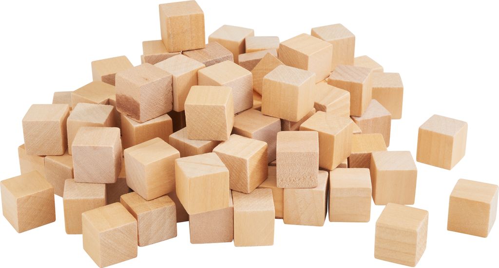 VBS XXL Mini-Holzwürfel, 100 Stück 1,5 x 1,5 cm Produktbild 
